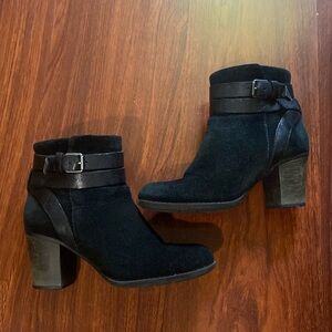 Women's Black Suede Ankle Boots